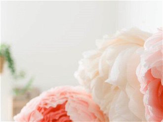 Uzavretý kvet pivonky na zavesenie - na posteľ alebo stenu farba: svetlo ružová 6