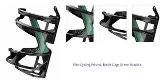 Elite Cycling Prism L Green Graphic Left Cyklistický držiak na fľašu 1