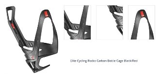 Elite Cycling Rocko Carbon Black/Red Cyklistický držiak na fľašu 1