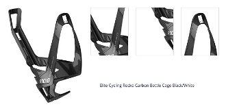 Elite Cycling Rocko Carbon Black/White Cyklistický držiak na fľašu 1