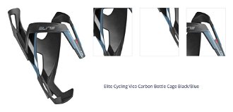 Elite Cycling Vico Carbon Black/Blue Cyklistický držiak na fľašu 1