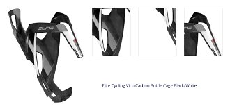Elite Cycling Vico Carbon Black/White Cyklistický držiak na fľašu 1