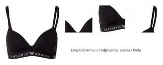 Emporio Armani Podprsenka  čierna / biela 1