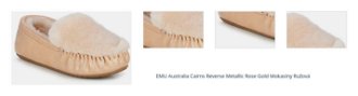 EMU Australia Cairns Reverse Metallic Rose Gold Mokasíny Ružová 1