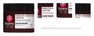 Energizujúca maska pre slabé a mastné vlasy The Doctor Keratin + Arginine + Biotin Mask - 295 ml 1