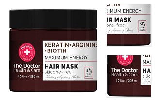 Energizujúca maska pre slabé a mastné vlasy The Doctor Keratin + Arginine + Biotin Mask - 295 ml 3