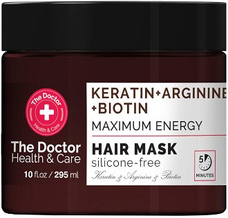 Energizujúca maska pre slabé a mastné vlasy The Doctor Keratin + Arginine + Biotin Mask - 295 ml 2