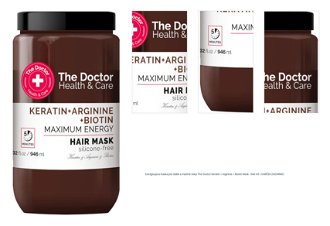 Energizujúca maska pre slabé a mastné vlasy The Doctor Keratin + Arginine + Biotin Mask - 946 ml + darček zadarmo 1