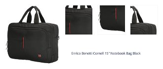 Enrico Benetti Cornell 15" Notebook Bag Black 1