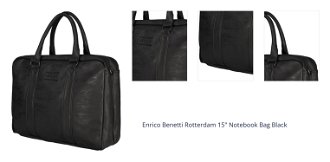Enrico Benetti Rotterdam 15" Notebook Bag Black 1
