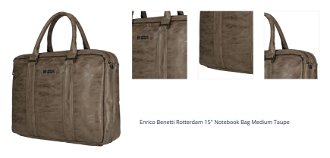 Enrico Benetti Rotterdam 15" Notebook Bag Medium Taupe 1