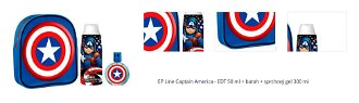 EP Line Captain America - EDT 50 ml + batoh + sprchový gel 300 ml 1