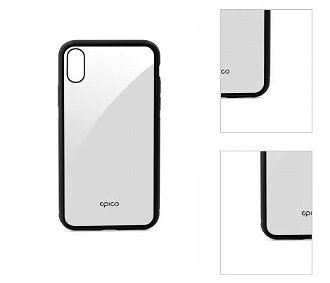 Epico Glass Case pro iPhone XR - transparentný/čierny 3