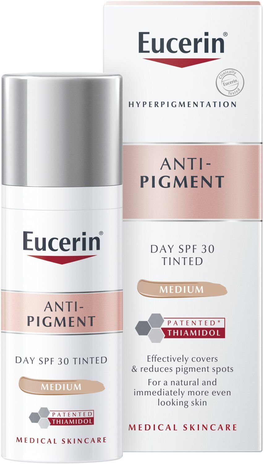 Eucerin Anti-Pigment Denný krém SPF 30 - tónovaný (stredne tmavý) 50 ml