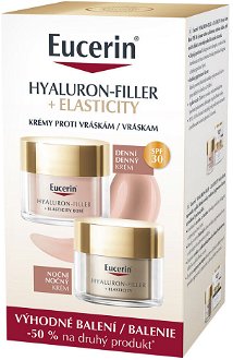 EUCERIN Hyaluron-Filler + Elasticity Denný krém 50 ml + nočný krém 50 ml