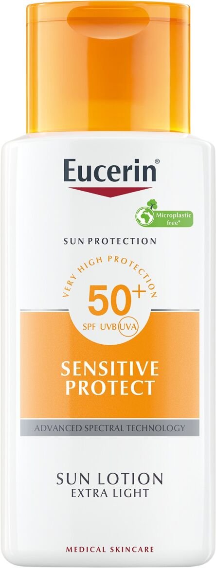 Eucerin SUN Extra ľahké telové mlieko SENSITIVE PROTECT SPF 50+, 150 ml
