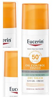 EUCERIN Sun OilControl Tinted Krémový gél na opaľovanie na tvár SPF50+ svetlý 50 ml 4