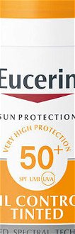 EUCERIN Sun OilControl Tinted Krémový gél na opaľovanie na tvár SPF50+ svetlý 50 ml 5