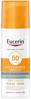 EUCERIN Sun OilControl Tinted Krémový gél na opaľovanie na tvár SPF50+ svetlý 50 ml 2