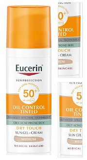 EUCERIN Sun OilControlTinted Krémový gél na opaľovanie na tvár SPF50+ tmavý 50 ml 3