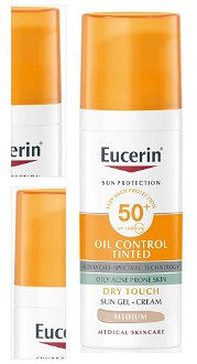 EUCERIN Sun OilControlTinted Krémový gél na opaľovanie na tvár SPF50+ tmavý 50 ml 4