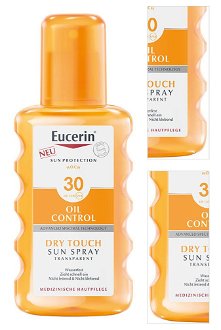 EUCERIN Sun Transparentný sprej SPF 30 na opaľovanie Dry Touch Oil Control 200 ml 3