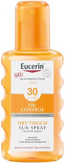 EUCERIN Sun Transparentný sprej SPF 30 na opaľovanie Dry Touch Oil Control 200 ml 2