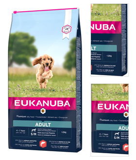 Eukanuba granuly adult small and medium losos 12 kg 3