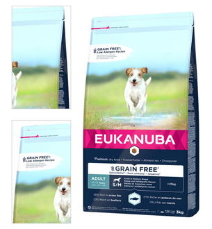 Eukanuba granuly pre dospelé psy Small & Medium Grain Free Ocean Fish 3kg 4