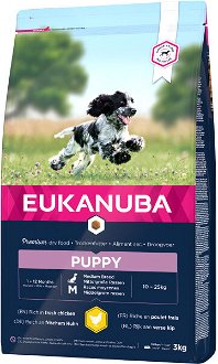 Eukanuba granuly Puppy Medium 3kg 2