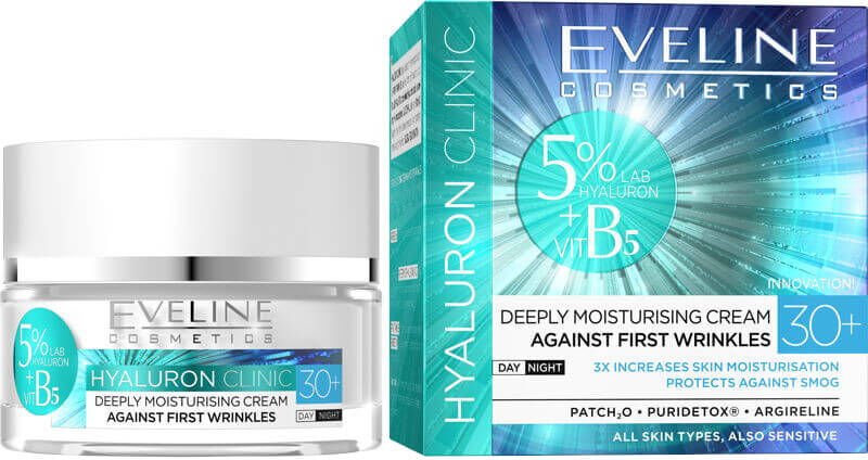 Eveline Cosmetics Hyaluron Clinic Denný a nočný krém 30+ 50 ml