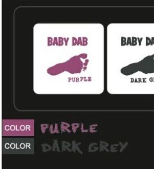 Farba na detské odtlačky 2ks fialová šedá 8
