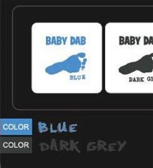 Farba na detské odtlačky 2ks modrá šedá,BABY DAB Farba na detské odtlačky 2 ks modrá, šedá 8