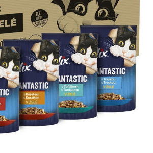 Felix Fantastic Multipack hovädzie/kuracie/tuniak/treska v želé 80x85g 9