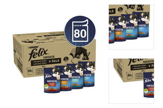 Felix Fantastic Multipack hovädzie/kuracie/tuniak/treska v želé 80x85g 3