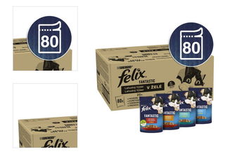 Felix Fantastic Multipack hovädzie/kuracie/tuniak/treska v želé 80x85g 4