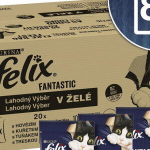 Felix Fantastic Multipack hovädzie/kuracie/tuniak/treska v želé 80x85g 5