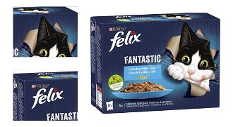 FELIX kapsičky Fantastic losos/platesa/tuniak/treska 12 x 85 g 4