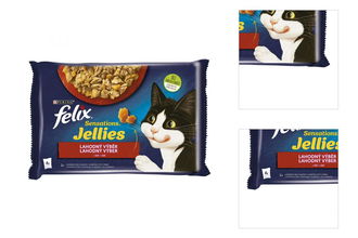 FELIX kapsičky Sensations Jellies hovädzie/kura želé 4 x 85 g 3