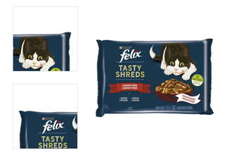 FELIX kapsičky tasty shreds hovädzie / kura v šťave 4 x 80 g 4