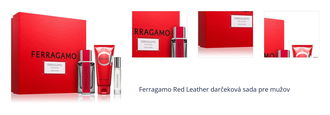 Ferragamo Red Leather darčeková sada pre mužov 1