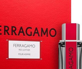 Ferragamo Red Leather darčeková sada pre mužov 5