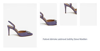 Fialové dámske saténové lodičky Steve Madden 1