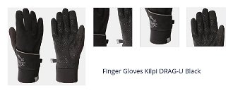 Finger Gloves Kilpi DRAG-U Black 1
