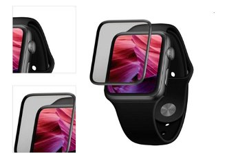 FIXED 3D Ochranné tvrdené sklo s aplikátorom pre Apple Watch Series 7 41 mm, čierna 4