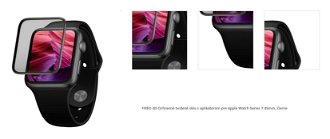 FIXED 3D Ochranné tvrdené sklo s aplikátorom pre Apple Watch Series 7 45 mm, čierna 1