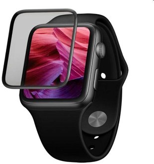 FIXED 3D Ochranné tvrdené sklo s aplikátorom pre Apple Watch Series 7 45 mm, čierna 2