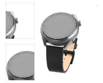 FIXED Kožený remienok s Quick Release so šírkou 20 mm pre smartwatch, čierny 4