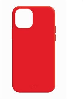 FIXED MagFlow Silikónový kryt s podporou Magsafe pre Apple iPhone 15, červený