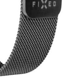 FIXED Mesh Nerezový remienok pre Apple Watch 38/40/41 mm, čierna 9